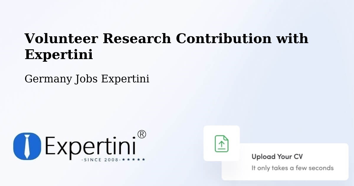 Volunteer Research Contribution with Expertini - Germany Jobs Expertini